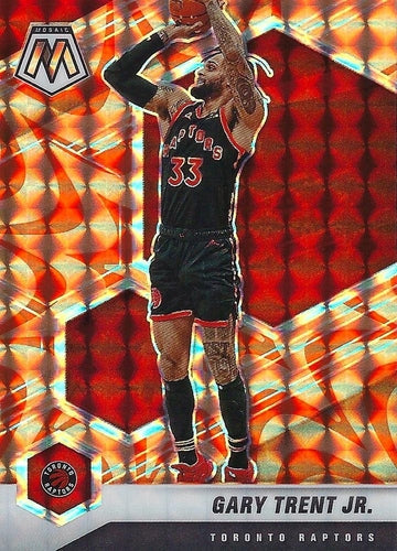 #135 Gary Trent Jr. - Toronto Raptors - 2020-21 Panini Mosaic - Mosaic Reactive Orange Basketball