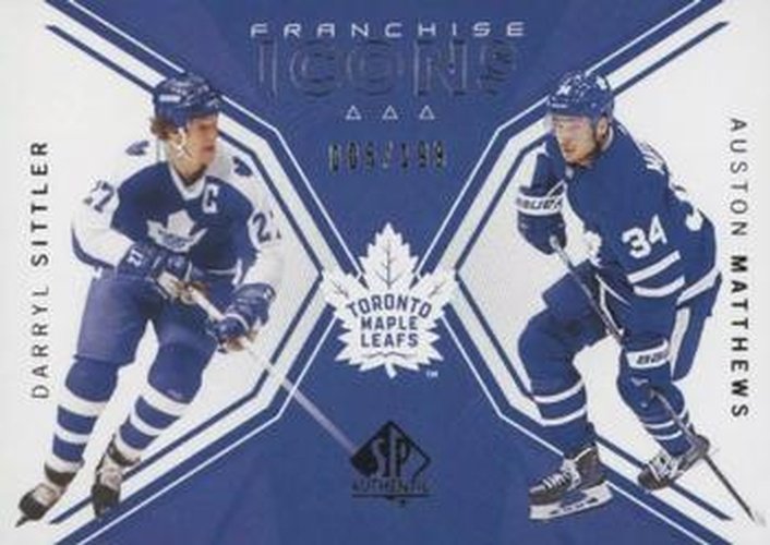 #135 Darryl Sittler / Auston Matthews - Toronto Maple Leafs - 2018-19 SP Authentic Hockey