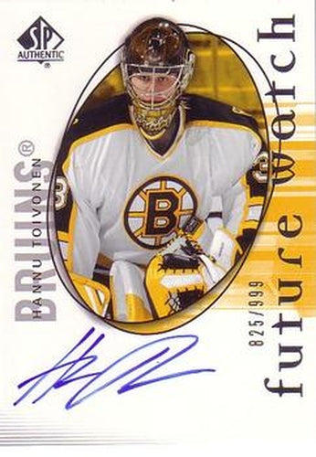 #135 Hannu Toivonen - Boston Bruins - 2005-06 SP Authentic Hockey