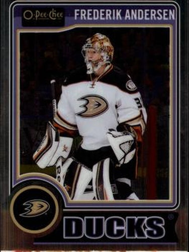 #135 Frederik Andersen - Anaheim Ducks - 2014-15 O-Pee-Chee Platinum Hockey