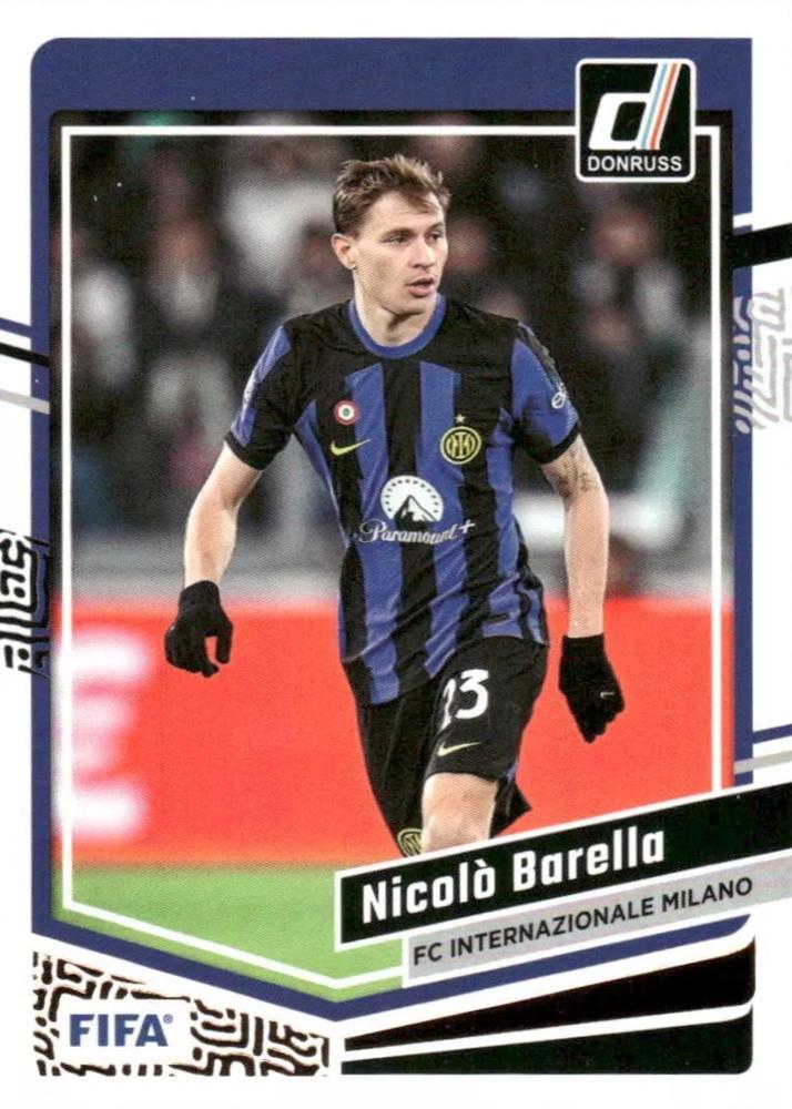 #135 Nicolo Barella - Inter Milan - 2023-24 Donruss Soccer