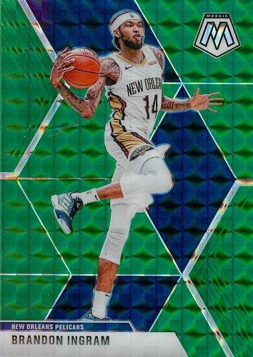 #136 Brandon Ingram - New Orleans Pelicans - 2019-20 Panini Mosaic - Green Prizm Basketball