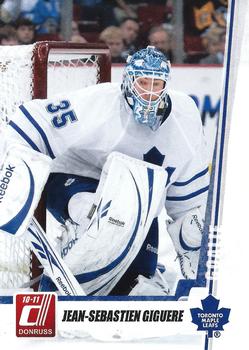 #136 Jean-Sebastien Giguere - Toronto Maple Leafs - 2010-11 Donruss Hockey
