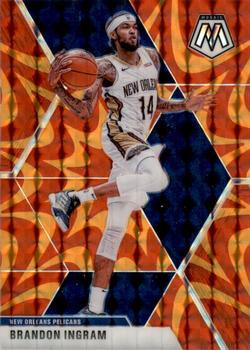 #136 Brandon Ingram - New Orleans Pelicans - 2019-20 Panini Mosaic - Reactive Orange Basketball