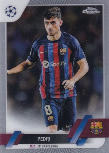 #136 Pedri - FC Barcelona - 2022-23 Topps Chrome UEFA Club Competitions Soccer