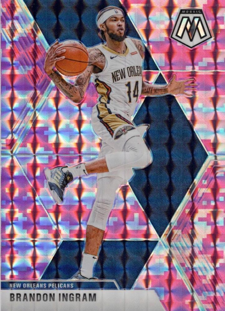 #136 Brandon Ingram - New Orleans Pelicans - 2019-20 Panini Mosaic - Camo Pink Basketball