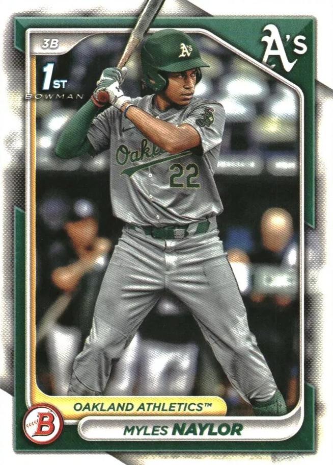 #BP-136 Myles Naylor - Oakland Athletics - 2024 Bowman - Prospects Baseball