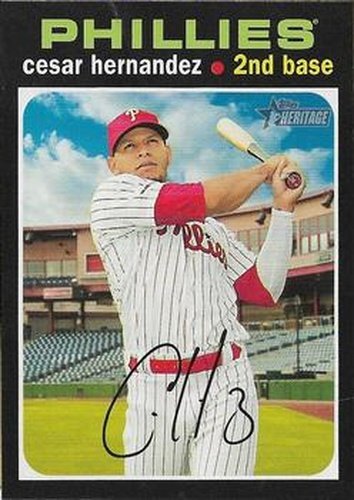 #136 Cesar Hernandez - Philadelphia Phillies - 2020 Topps Heritage Baseball
