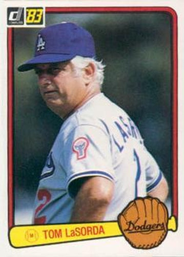 #136 Tom Lasorda - Los Angeles Dodgers - 1983 Donruss Baseball