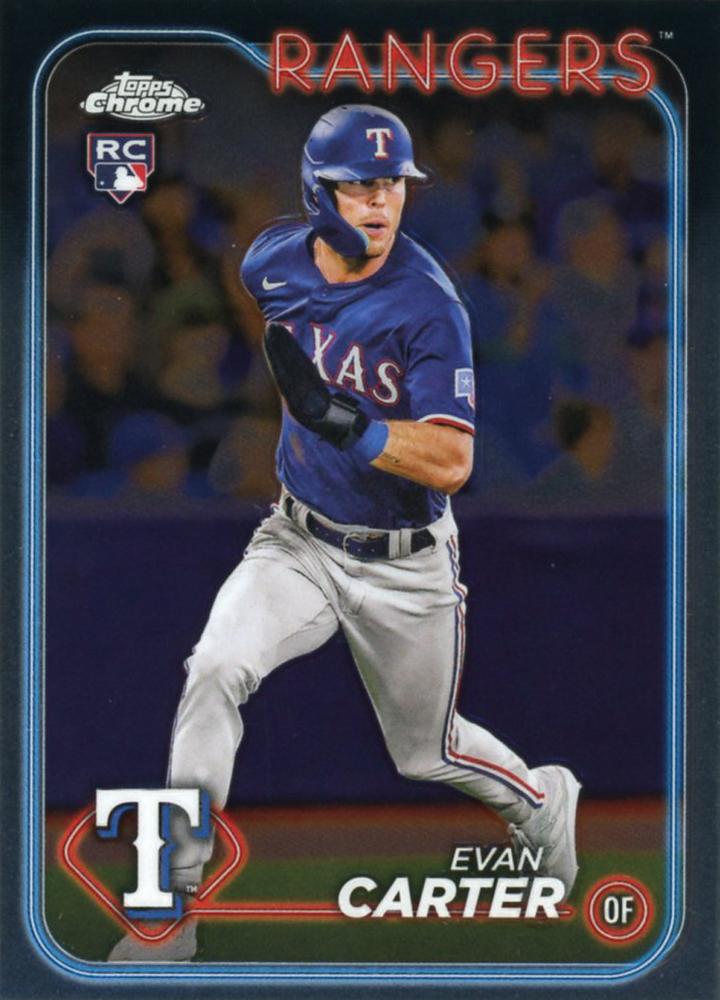 #136 Evan Carter - Texas Rangers - 2024 Topps Chrome Baseball