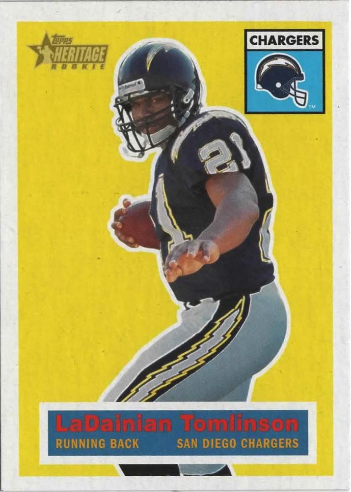 #136 LaDainian Tomlinson - San Diego Chargers - 2001 Topps Heritage Football