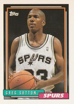 #136 Greg Sutton - San Antonio Spurs - 1992-93 Topps Basketball