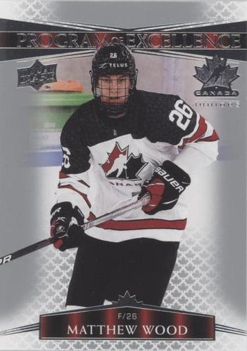 #136 Matthew Wood - Canada - 2022-23 Upper Deck Team Canada Juniors Hockey