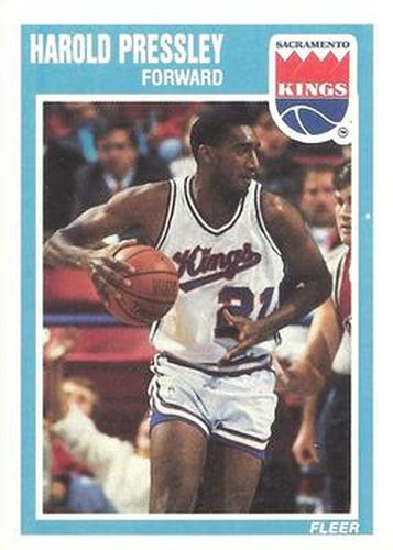 #137 Harold Pressley - Sacramento Kings - 1989-90 Fleer Basketball