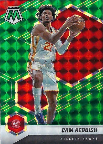 #137 Cam Reddish - Atlanta Hawks - 2020-21 Panini Mosaic - Mosaic Green Basketball