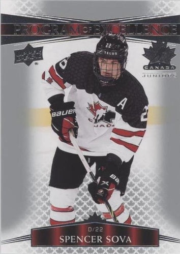 #137 Spencer Sova - Canada - 2022-23 Upper Deck Team Canada Juniors Hockey