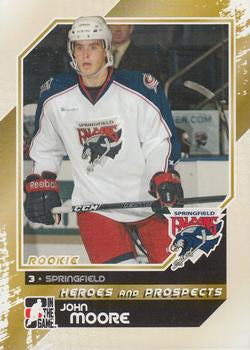 #137 John Moore - Springfield Falcons - 2010-11 In The Game Heroes and Prospects Hockey