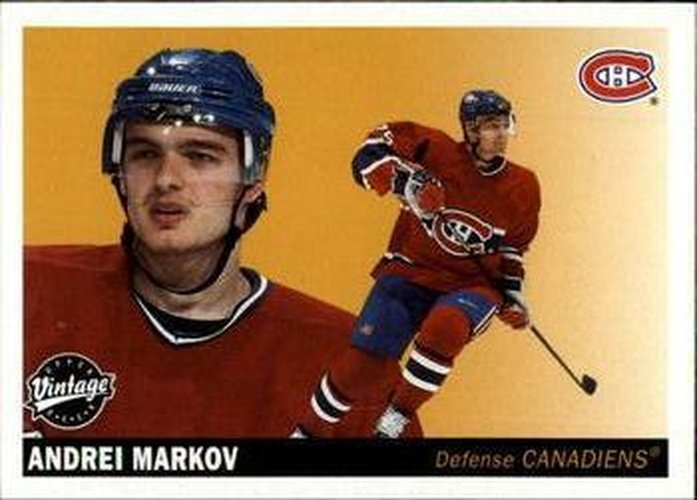 #137 Andrei Markov - Montreal Canadiens - 2002-03 Upper Deck Vintage Hockey