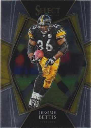 #137 Jerome Bettis - Pittsburgh Steelers - 2021 Panini Select - Black and Gold Prizm Die Cut Football