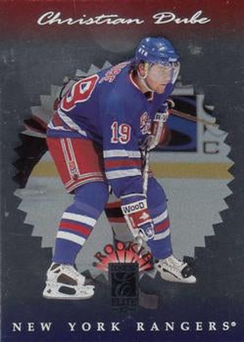 #137 Christian Dube - New York Rangers - 1996-97 Donruss Elite Hockey