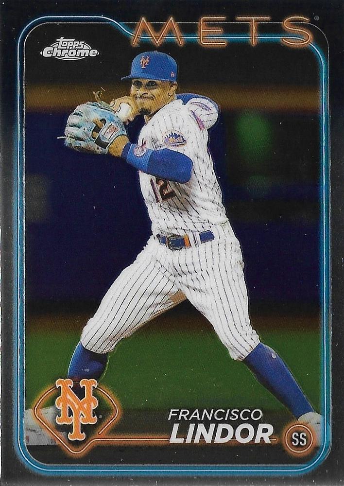 #137 Francisco Lindor - New York Mets - 2024 Topps Chrome Baseball