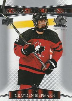 #138 Grayden Siepmann - Canada - 2022-23 Upper Deck Team Canada Juniors Hockey