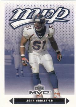 #138 John Mobley - Denver Broncos - 2003 Upper Deck MVP Football