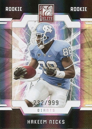#138 Hakeem Nicks - New York Giants - 2009 Donruss Elite Football