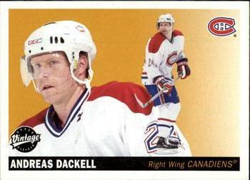 #138 Andreas Dackell - Montreal Canadiens - 2002-03 Upper Deck Vintage Hockey