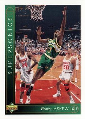 #138 Vincent Askew - Seattle SuperSonics - 1993-94 Upper Deck Basketball