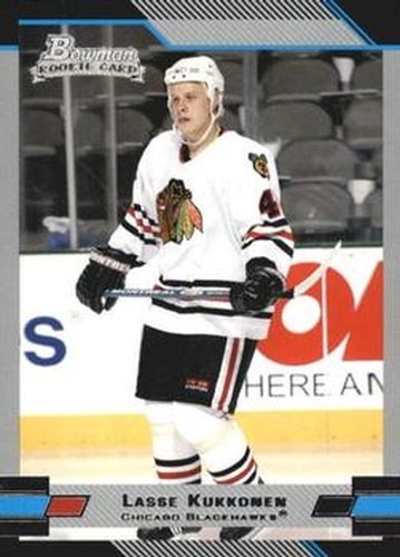 #138 Lasse Kukkonen - Chicago Blackhawks - 2003-04 Bowman Draft Picks and Prospects Hockey