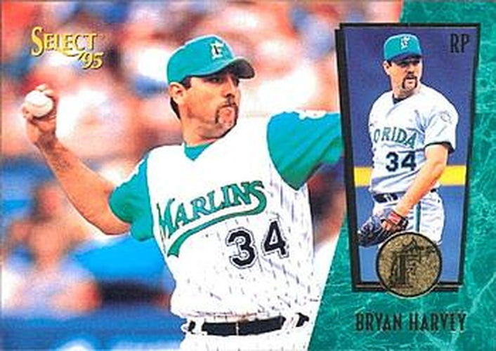 #139 Bryan Harvey - Florida Marlins - 1995 Select Baseball