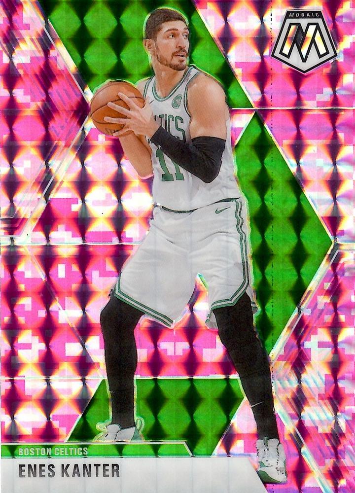 #139 Enes Kanter - Boston Celtics - 2019-20 Panini Mosaic - Camo Pink Basketball