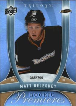 #139 Matt Beleskey - Anaheim Ducks - 2009-10 Upper Deck Trilogy Hockey