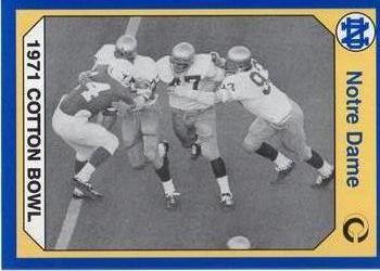 #139 1971 Cotton Bowl - Notre Dame Fighting Irish - 1990 Collegiate Collection Notre Dame Football
