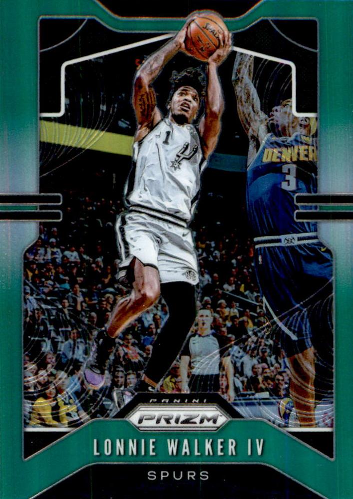 #139 Lonnie Walker IV - San Antonio Spurs - 2019-20 Panini Prizm - Prizms Green Basketball