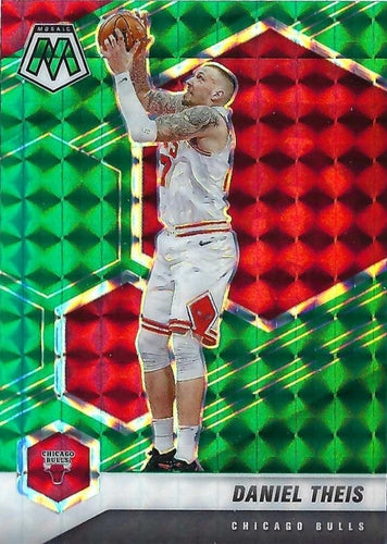 #139 Daniel Theis - Chicago Bulls - 2020-21 Panini Mosaic - Mosaic Green Basketball