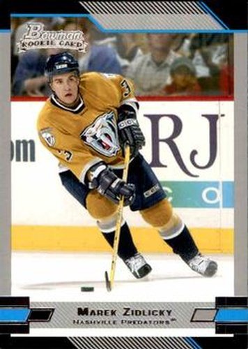 #139 Marek Zidlicky - Nashville Predators - 2003-04 Bowman Draft Picks and Prospects Hockey
