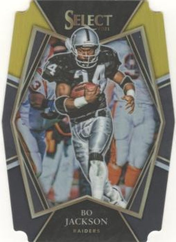 #139 Bo Jackson - Los Angeles Raiders - 2021 Panini Select - Black and Gold Prizm Die Cut Football