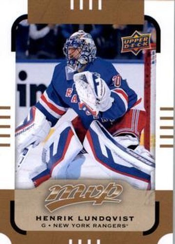#139 Henrik Lundqvist - New York Rangers - 2015-16 Upper Deck MVP Hockey