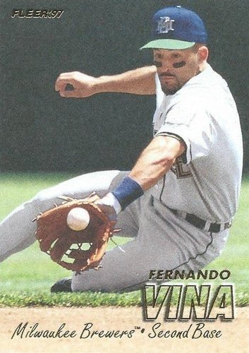 #139 Fernando Vina - Milwaukee Brewers - 1997 Fleer Baseball