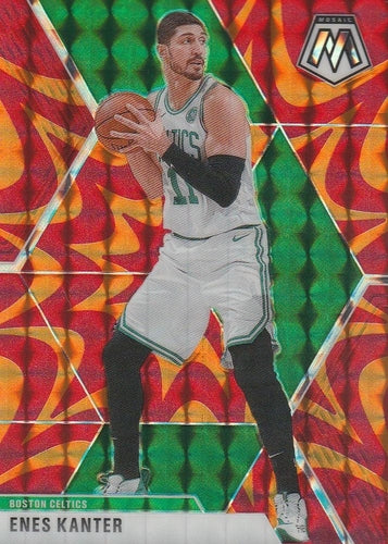#139 Enes Kanter - Boston Celtics - 2019-20 Panini Mosaic - Reactive Orange Basketball