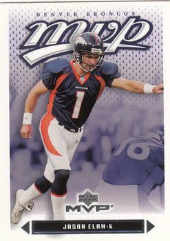 #139 Jason Elam - Denver Broncos - 2003 Upper Deck MVP Football