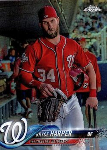 #139b Bryce Harper - Washington Nationals - 2018 Topps Chrome Baseball