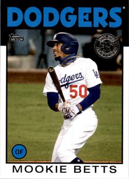 #86B-13 Mookie Betts - Los Angeles Dodgers - 2021 Topps - 1986 Topps Baseball 35th Anniversary Series One Baseball