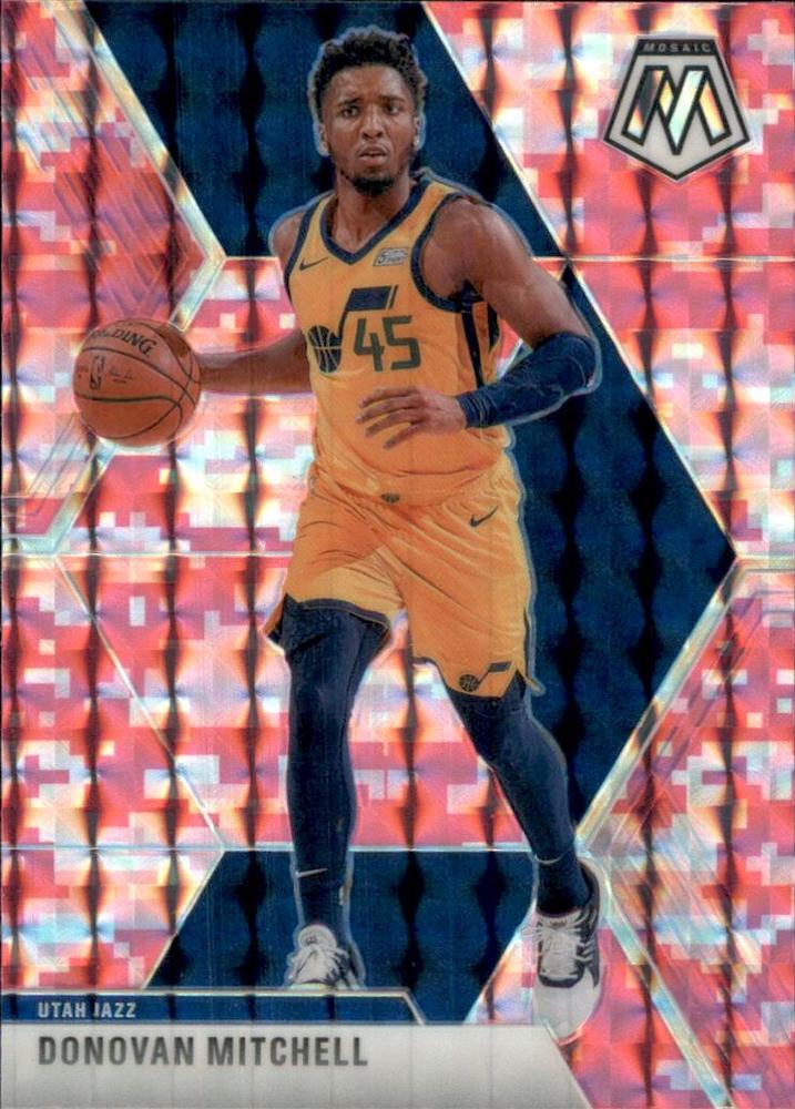 #13 Donovan Mitchell - Utah Jazz - 2019-20 Panini Mosaic - Camo Pink Basketball