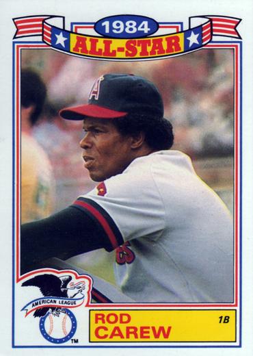 #13 Rod Carew - California Angels - 1985 Topps - 1984 All-Star Game Baseball