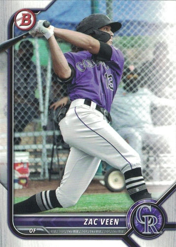 #BP-13 Zac Veen - Colorado Rockies - 2022 Bowman - Prospects Baseball