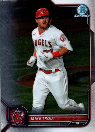 #13 Mike Trout - Los Angeles Angels - 2022 Bowman Chrome Baseball