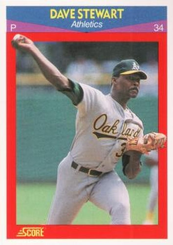 #13 Dave Stewart - Oakland Athletics - 1990 Score 100 Superstars Baseball